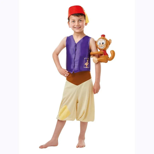 Kids Arabian Lamp Aladdin Costume for Boys – Classic Aladdin Outfit (No Monkey Included)