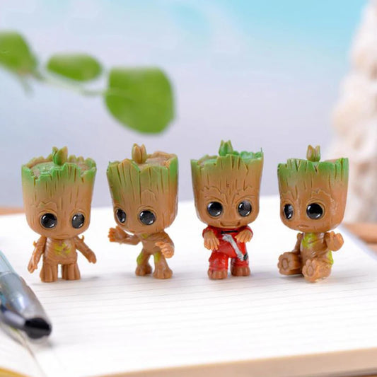 Baby Groot Figure Set – 4pcs Mini Guardians of the Galaxy Model Toys (5cm)