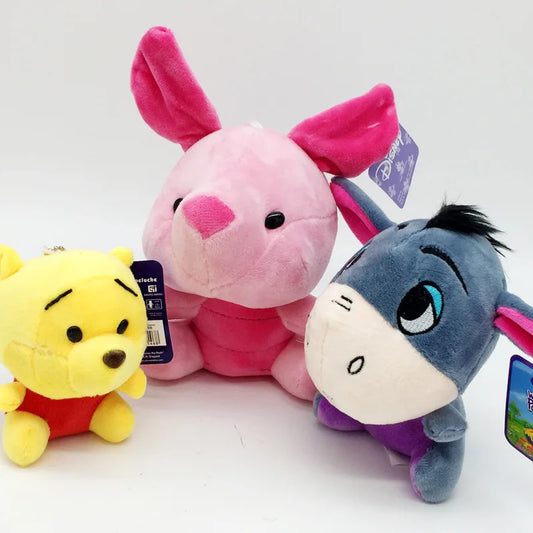 12–20CM Winnie the Pooh Plush Dolls – Cute Cartoon Keychain Toys & Room Decor