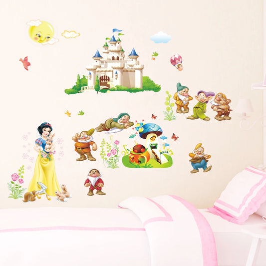 Lovely Castle Princess Wall Stickers – Kids Room Height Measure