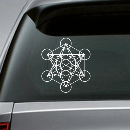 Metatron's Cube Sacred Geometry Decal – Car & Laptop Sticker