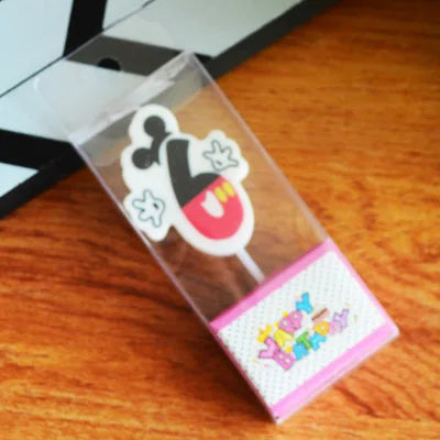Hot Happy Birthday Number Candles (0-9) – Cartoon Mickey & Minnie Mouse Cake & Cupcake Toppers