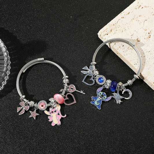Disney Lilo & Stitch Angel Charm Bracelet – Lovely Jewelry for Women & Girls
