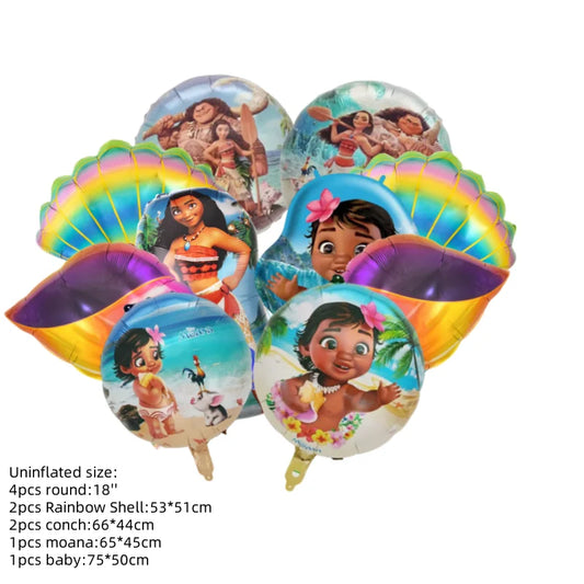 Ocean Adventure Moana Balloon Set – Birthday Party Decoration Supplies for Kids