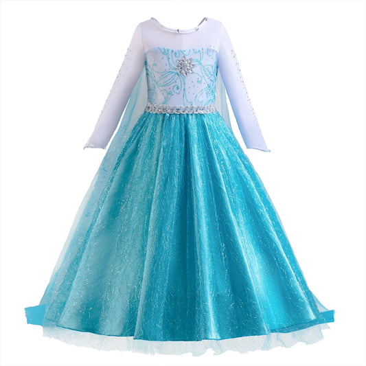 Elsa Princess Dress – Birthday & Party Costume for Girls (Ages 3–10)