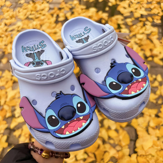 New Disney Lilo & Stitch Cartoon Beach Shoes – Casual, Non-Slip & Breathable for Boys, Girls & Adults