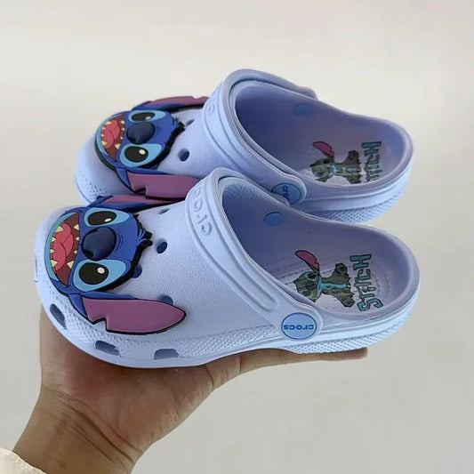 New Disney Lilo & Stitch Cartoon Beach Shoes – Casual, Non-Slip & Breathable for Boys, Girls & Adults