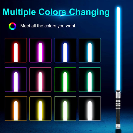 TXQSABER Neo Pixel Lightsaber – RGB Color Changing Metal Hilt