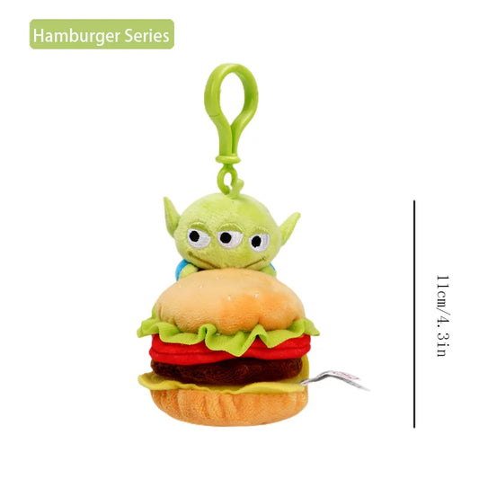 Disney Toy Story Alien Plush Keychain – Kawaii Three-Eyed Plush Pendant for Kids