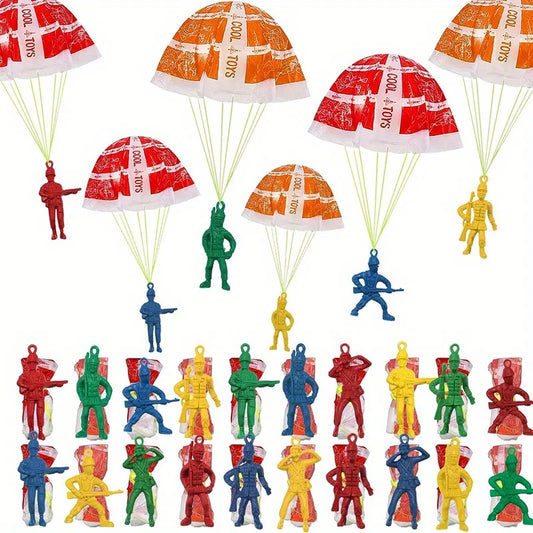 10/100pcs Parachute Toys – Army Men Action Figures for Kids