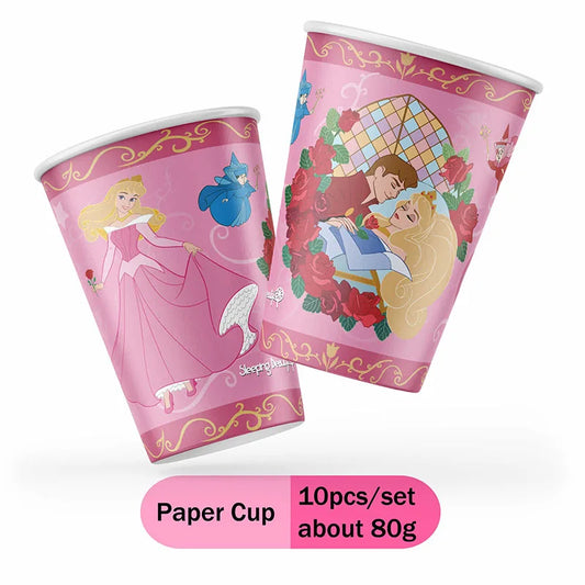 MINISO Aurora Princess Sleeping Beauty Party Supplies – Balloons, Tableware & Kids’ Party Decor