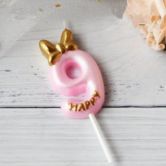 Pink Birthday Candle – Mickey & Minnie Cake Topper for Girls’ Parties