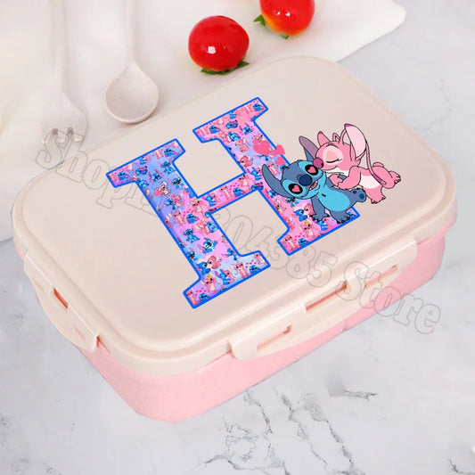 Stitch & Angel Bento Lunch Box – Disney A–Z Letter Food Storage for Kids & Office
