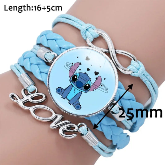 Disney Stitch Bracelet – Cartoon Lilo & Stitch Anime Figure Printed Wristband