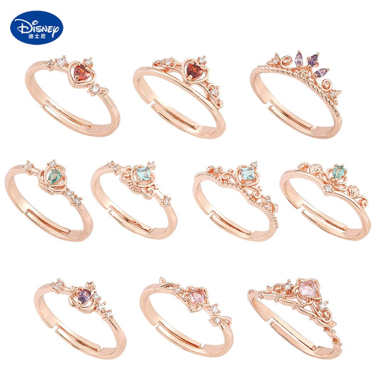 Disney Princess Collection Open Rings – Tangled & Mermaid Inspired Jewelry for Women