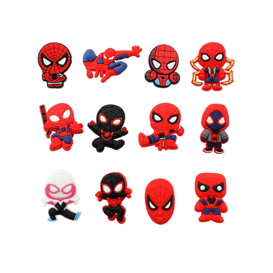 12Pcs Spider-Man Shoe Charms – Kawaii DIY Shoe Accessories for Kids