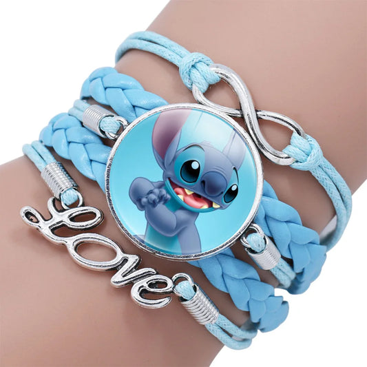 Disney Stitch Bracelet – Cartoon Lilo & Stitch Anime Figure Printed Wristband