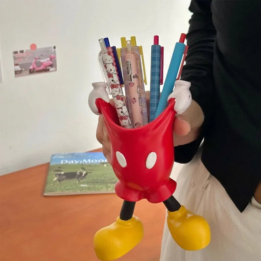 Kawaii Disney Mickey Glove Pen Holder – Cute Cartoon Desktop Decoration & Stationery Gift