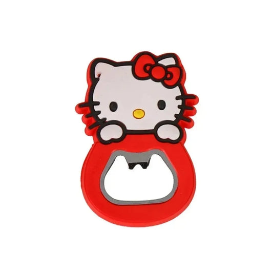 Hello Kitty Cute Cartoon Silicone Wine Opener – Pink Girly Heart & Beer Bottle Opener