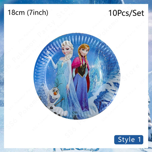 Disney Frozen Birthday Party Tableware Set – Elsa, Anna & Olaf Theme