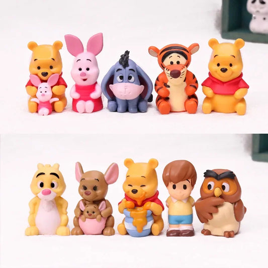 10pcs/set Cartoon Winnie The Pooh Action Figure Toy Set
