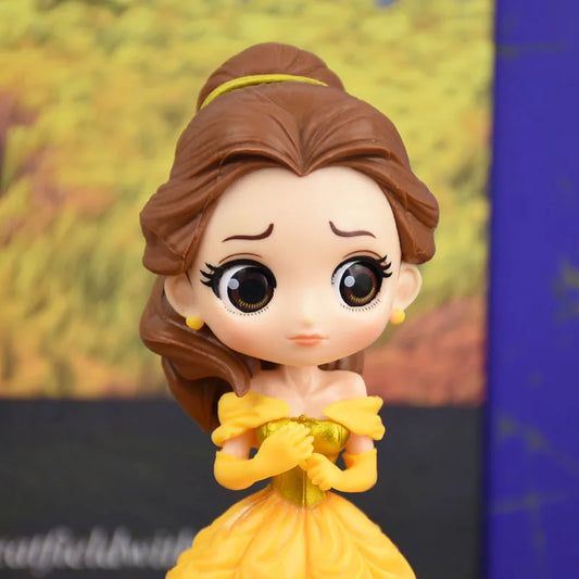 14cm Disney Q Posket Beauty and the Beast Belle Figure – PVC Princess Collectible Model