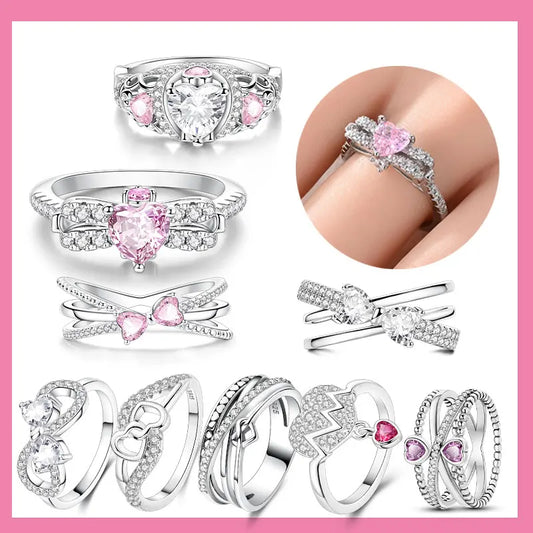 925 Sterling Silver Stars, Moon & Shining Sun Geometry Ring – Infinite Combination Design