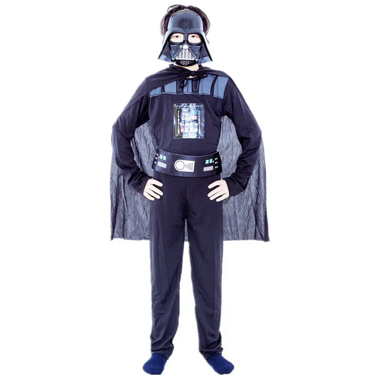 Darth Vader Kids Costume – Boys’ Classic Movie Cape & Armor Onesie Cosplay Outfit