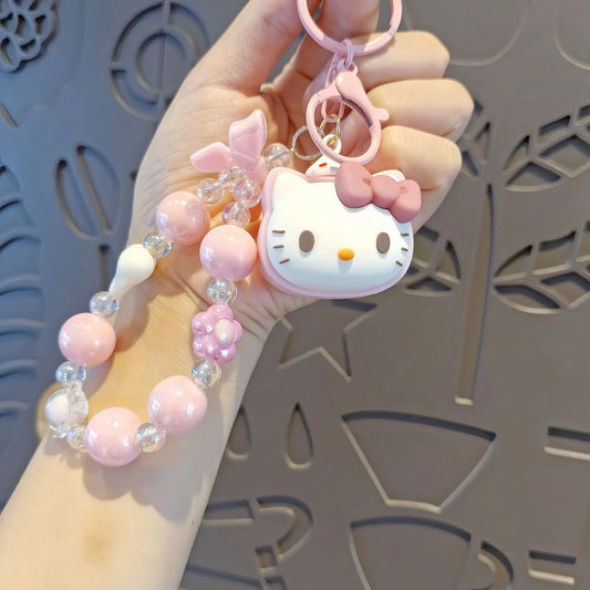 Sanrio Beaded Keychain – Hello Kitty, Cinnamoroll & Kuromi Pendant
