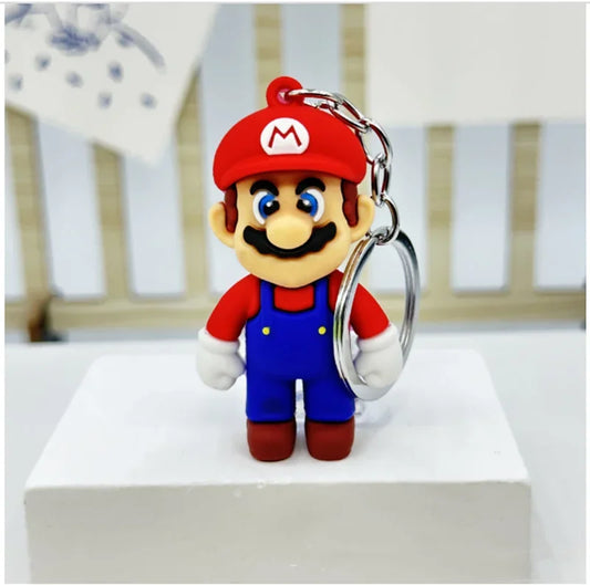 Super Mario 3D Cartoon Keychain – Mario, Luigi, Yoshi, Toad & Bowser Bag Pendants