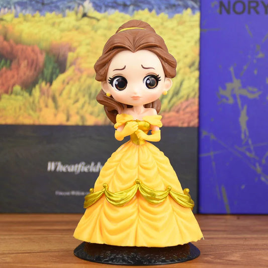 14cm Disney Q Posket Beauty and the Beast Belle Figure – PVC Princess Collectible Model
