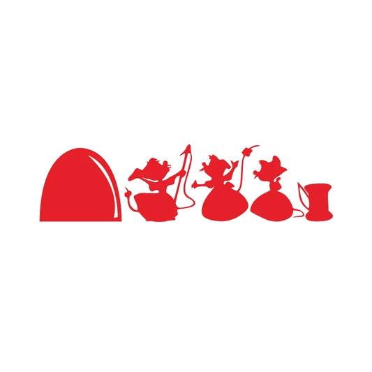 Princess Cinderella Sewing Mice Wall Decal – Disney Mural Art Sticker