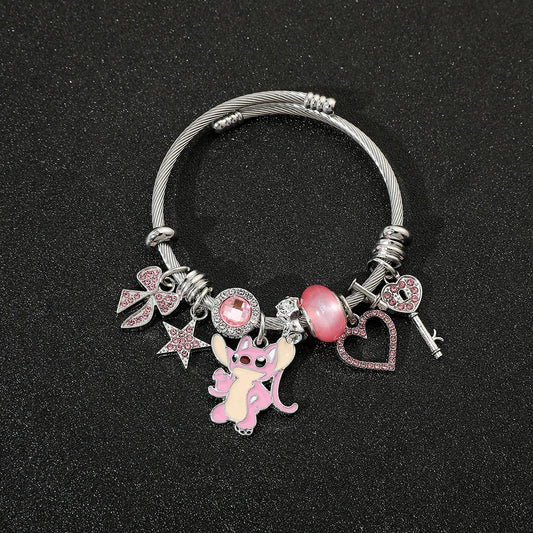 Disney Lilo & Stitch Angel Charm Bracelet – Lovely Jewelry for Women & Girls