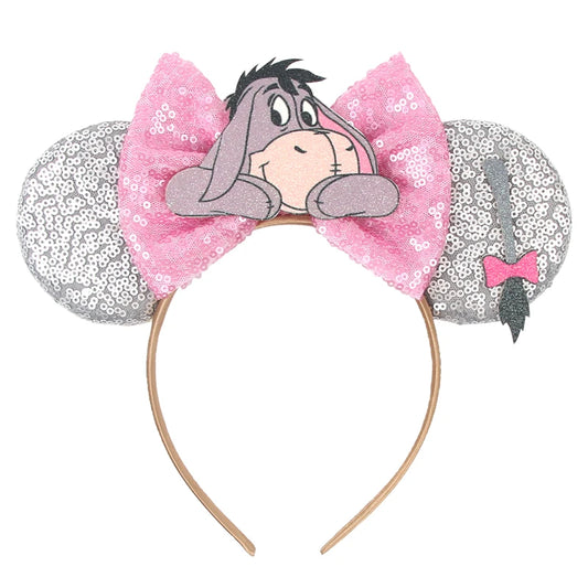 Disney Mickey Mouse Ears Headband – Sequin 5" Bow Hair Accessory for Kids & Adults