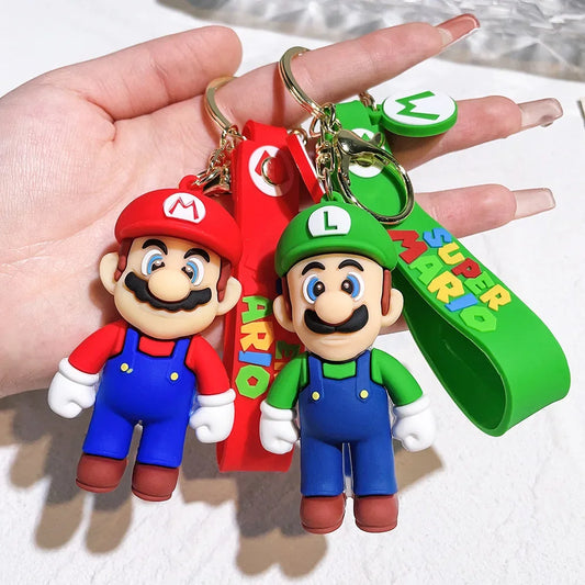 Super Mario 3D Cartoon Keychain – Mario, Luigi, Yoshi, Toad & Bowser Bag Pendants