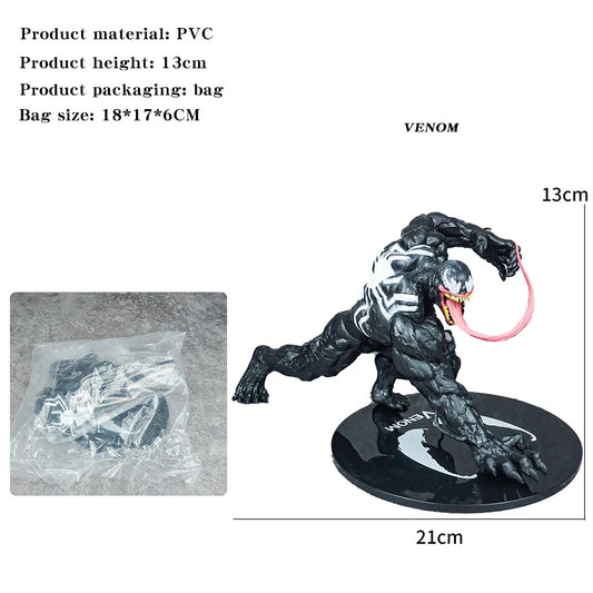 13CM Marvel Venom Action Figure – Spider-Man Movie Toy Model for Desktop or Car Decor