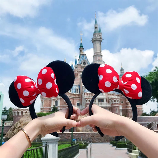 Disney Mickey & Minnie Mouse Ears Headband – Cute Cartoon Hair Accessories for Girls & Adults
