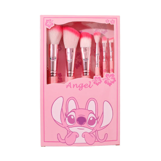 6pcs Anime Cartoon Stitch Makeup Brush Set – Y2K Fashion Beauty Tools
