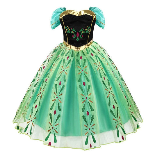 Disney Frozen Elsa & Anna Costume – Snow Queen Princess Dress for Girls