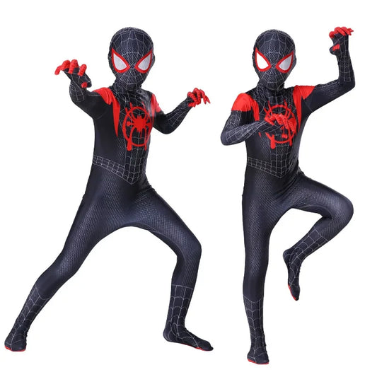 Miles Morales Spider-Man Costume – 3D Style Superhero Jumpsuit for Boys & Girls