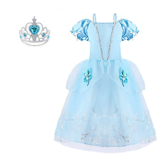 Rapunzel, Cinderella & Belle Princess Dresses – Kids Party & Halloween Costumes