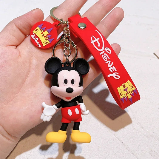 Disney Anime Mickey & Stitch Keychain – Cute Cartoon Keyrings for Bags & Cars