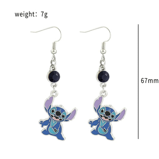 Anime Lilo & Stitch Necklace – Cute Cartoon Stitch & Angel Pendant