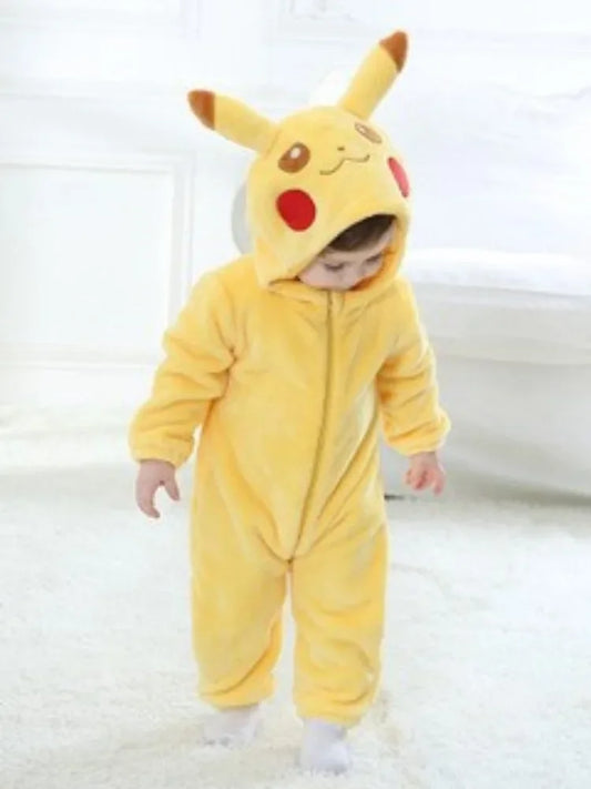 Baby Snorlax & Dinosaur Cosplay Bodysuit – Flannel Role Play Jumpsuit for Infants (0–3 Years)