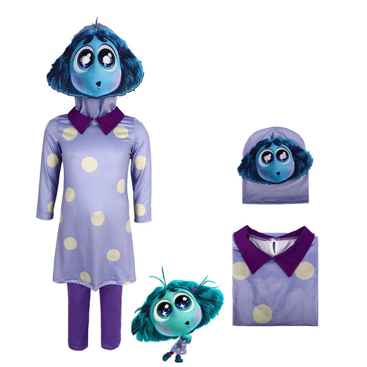 Inside Out 2 Anime Movie Cosplay Costumes – Joy, Envy, Anxiety & Ennui Outfits for Adults & Kids