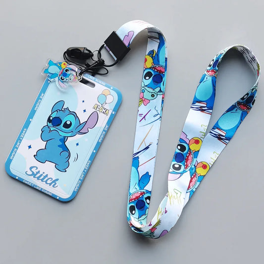 Lilo & Stitch Cartoon Lanyard – Keychain & ID Badge Holder