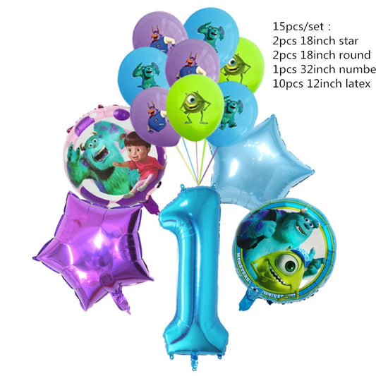 1 Set Disney Monsters University Balloons – 32 Inch Blue Number Birthday Party Decor
