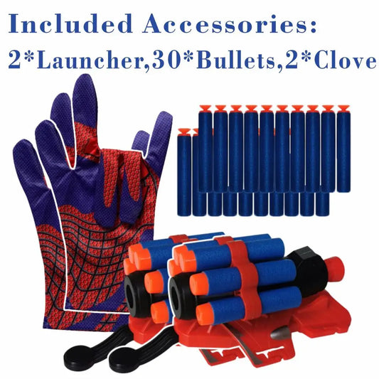 Spider-Man Web Launcher Glove Toy – Kids’ Cosplay Wrist Launcher with Soft Foam Projectiles