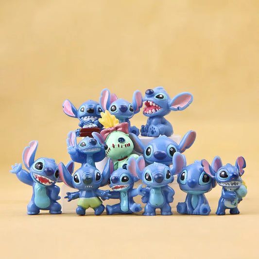 12PCS Mini Stitch Figure Set – 3CM Lilo & Stitch Collectible Anime Dolls