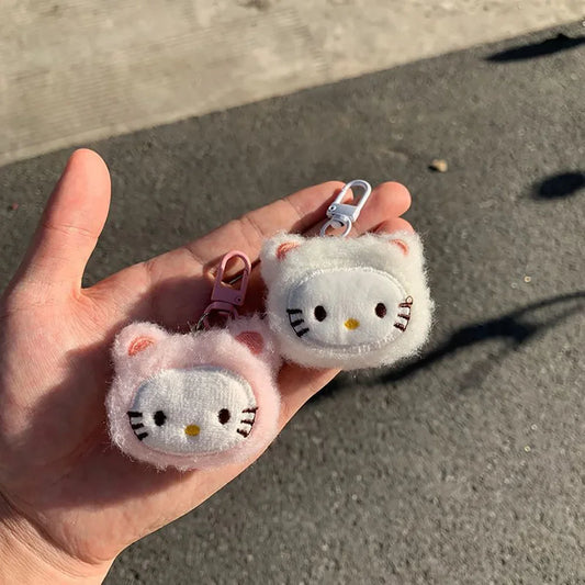 Hello Kitty Plush Keychains – Sanrio Embroidered Pendant for Bags
